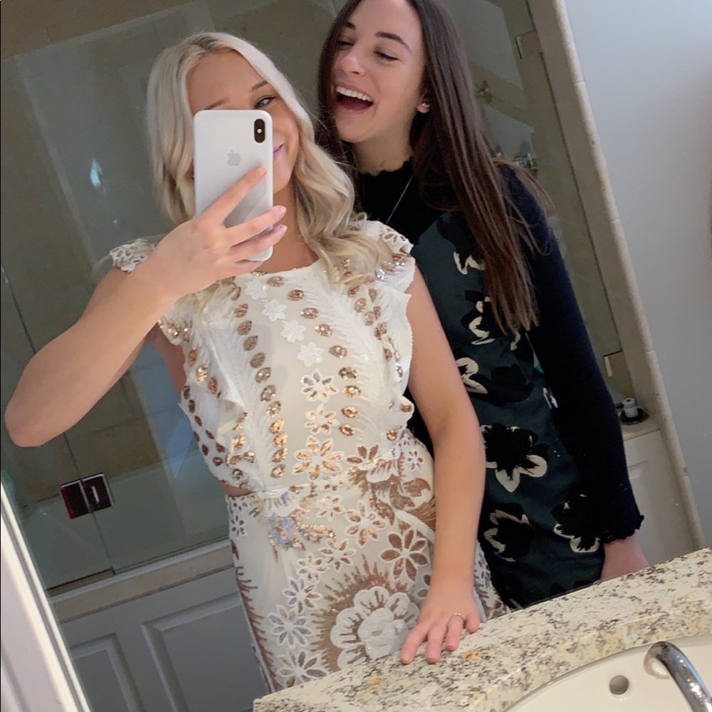 Angel Biba- Princess Polly white sequin dress